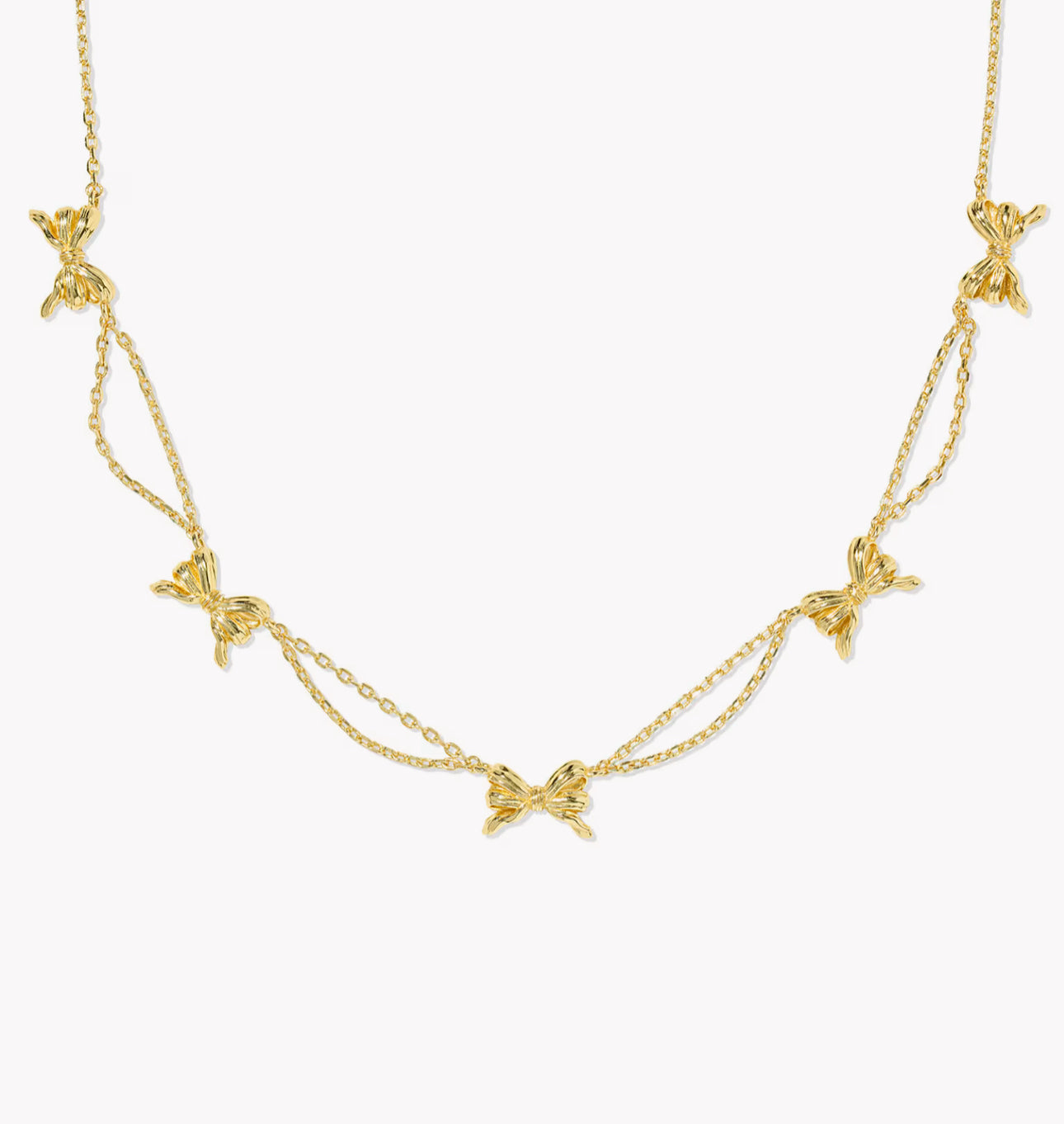 Kendra Scott Bow Strand Necklace-Gold