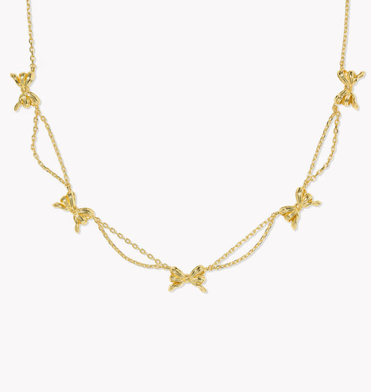 Kendra Scott Bow Strand Necklace-Gold