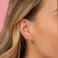 LeMel “Paperclip CZ” Huggie Earrings