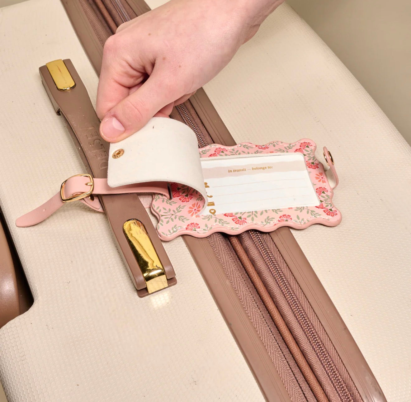 The Darling Effect Luggage Tag-Everbloom Dusty Rose