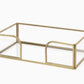 Gold Edge Glass Guest Napkin Caddy-Rectangle