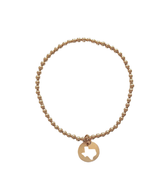 Enewton "Classic" Gold 3mm Bead Bracelet-Texas Gold Disc