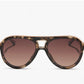 Diff Eyewear “Tosca III” Espresso Tortoise Brown Gradient Polarized Sunglasses