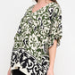Meet Me In Santorini "Olive Scroll” Tunic Top-Black/Green