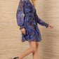 Hale Bob "Paityn" Chiffon L/S Dress -Navy