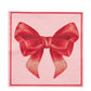Sophistiplate “Pink Bows” Cocktail Napkin 5"