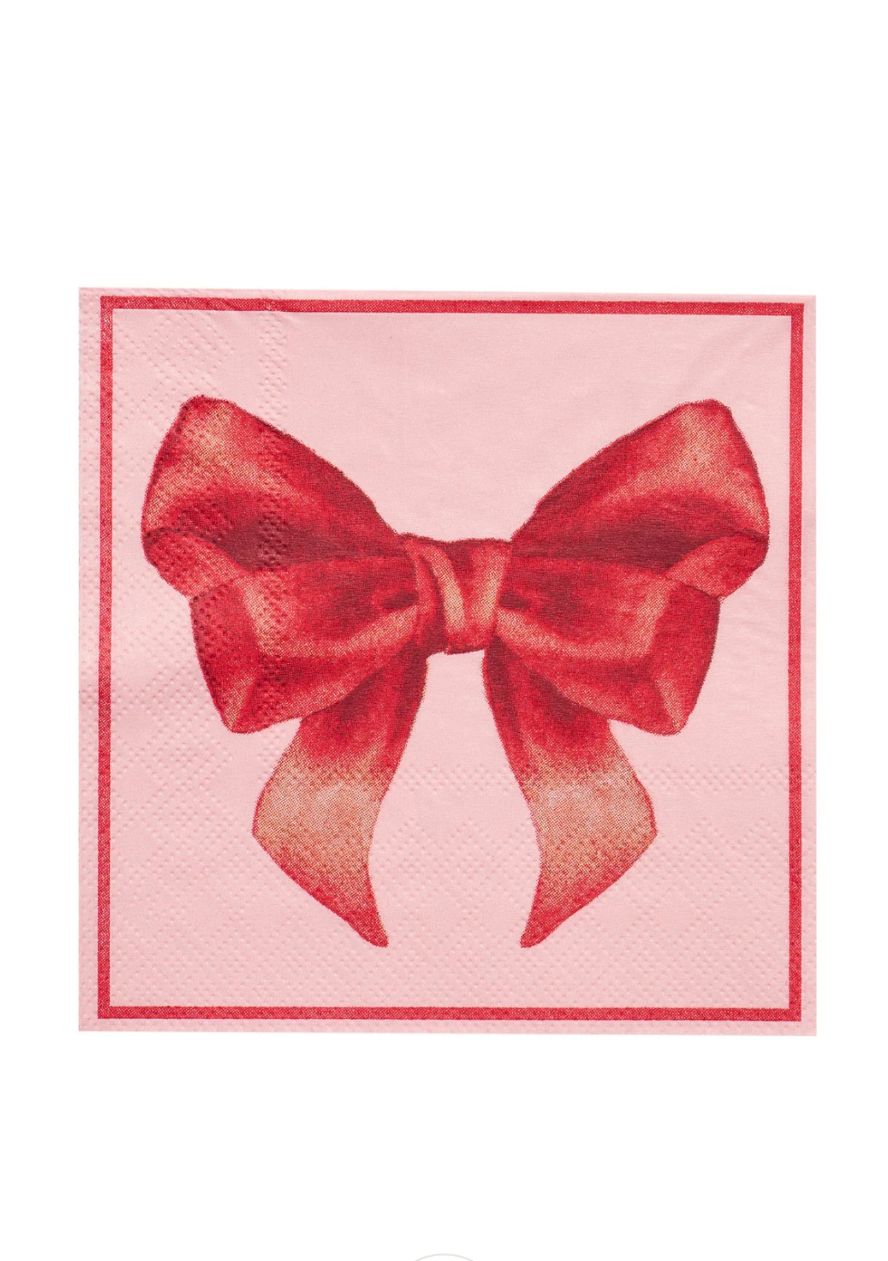 Sophistiplate “Pink Bows” Cocktail Napkin 5"