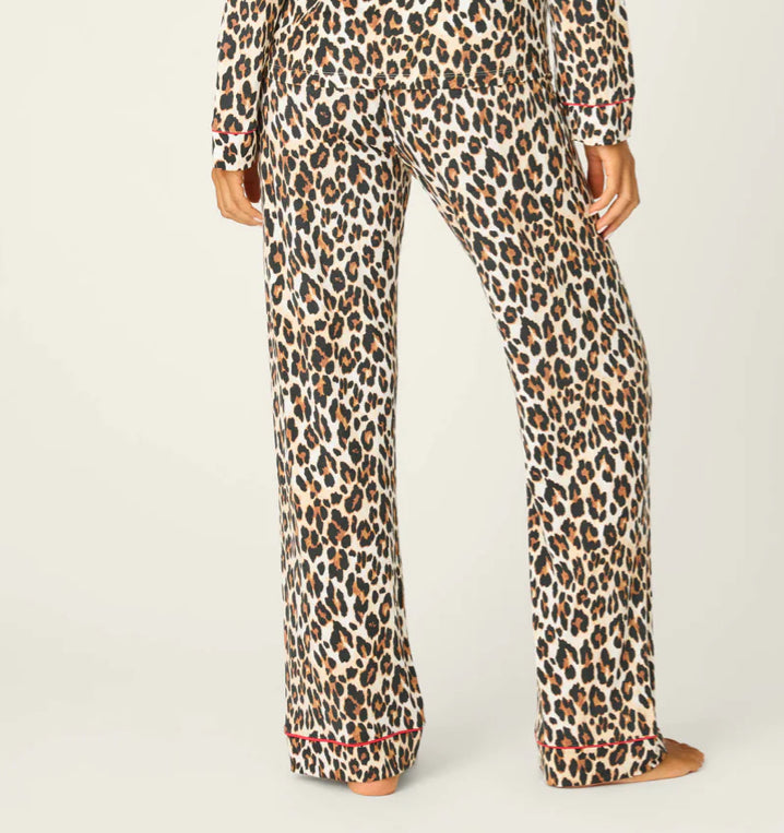 PJ Salvage "Holiday Dreams" Leopard Print Pants