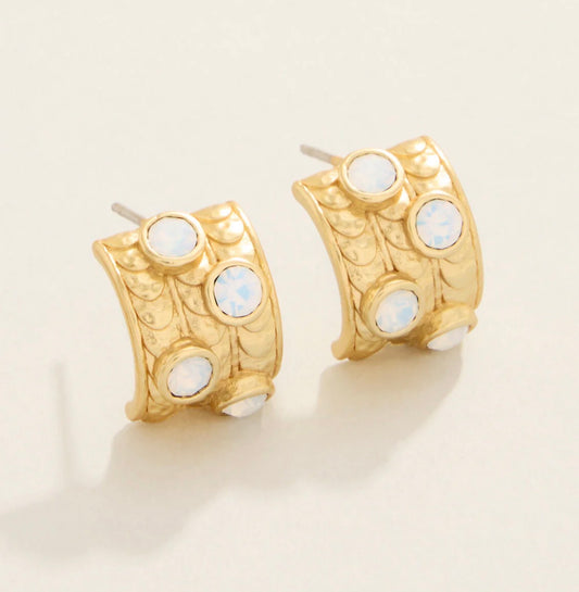 Spartina 449 Karissa Hoop Earrings -White Opal
