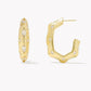 Kendra Scott Holland Hoop Earrings - Gold White Crystal