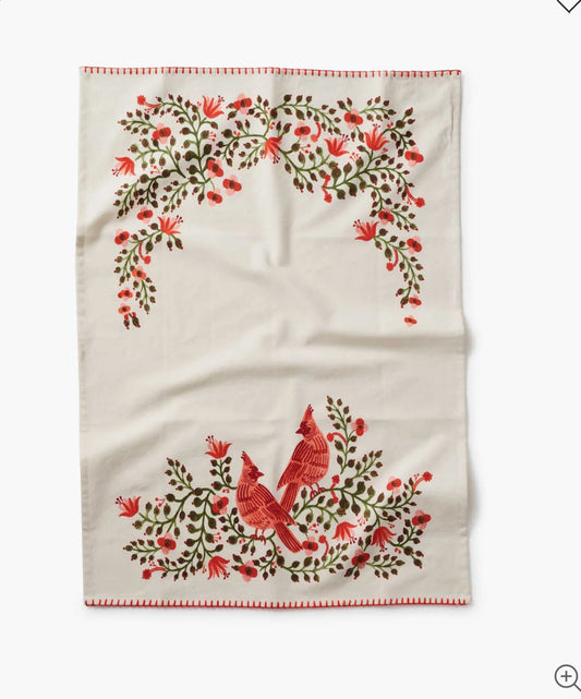 Rifle Paper Co. “Christmas Cardinals” Tea Towel