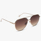Diff Eyewear “Dash” Brushed Gold Coffee Gradient Sunglasses