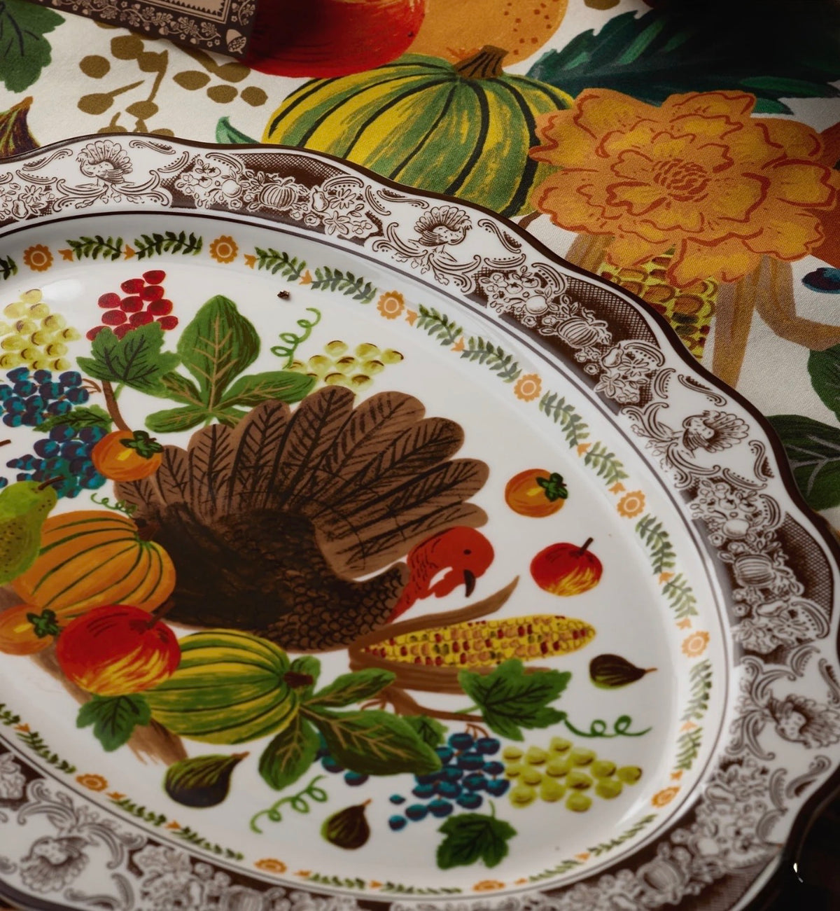 Rifle Paper Co. "Harvest" Large Porcelain Serving Platter