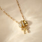 LeMel “Lucy” Bow Charm Necklace-Gold