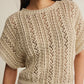 Z Supply Ballast Cropped Crochet Top- Natural
