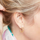 Spartina 449 "Bamboo" Hoop Earrings-Gold