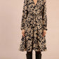 Molly Bracken L/S V-Neck Dress-Black