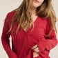 Z Supply Mara L/S Knit Cardigan- Haute Red