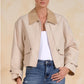 Elan “Gemma” Short Trench Jacket-Natural