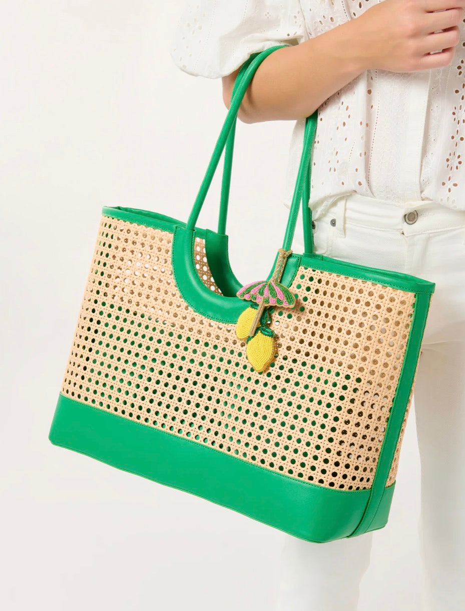 Shiraleah "Lemon/Umbrella” Beaded Bag Charm