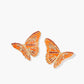 Kendra Scott Cailey Enamel Butterfly Statement Earring-Gold Orange Pink Mix