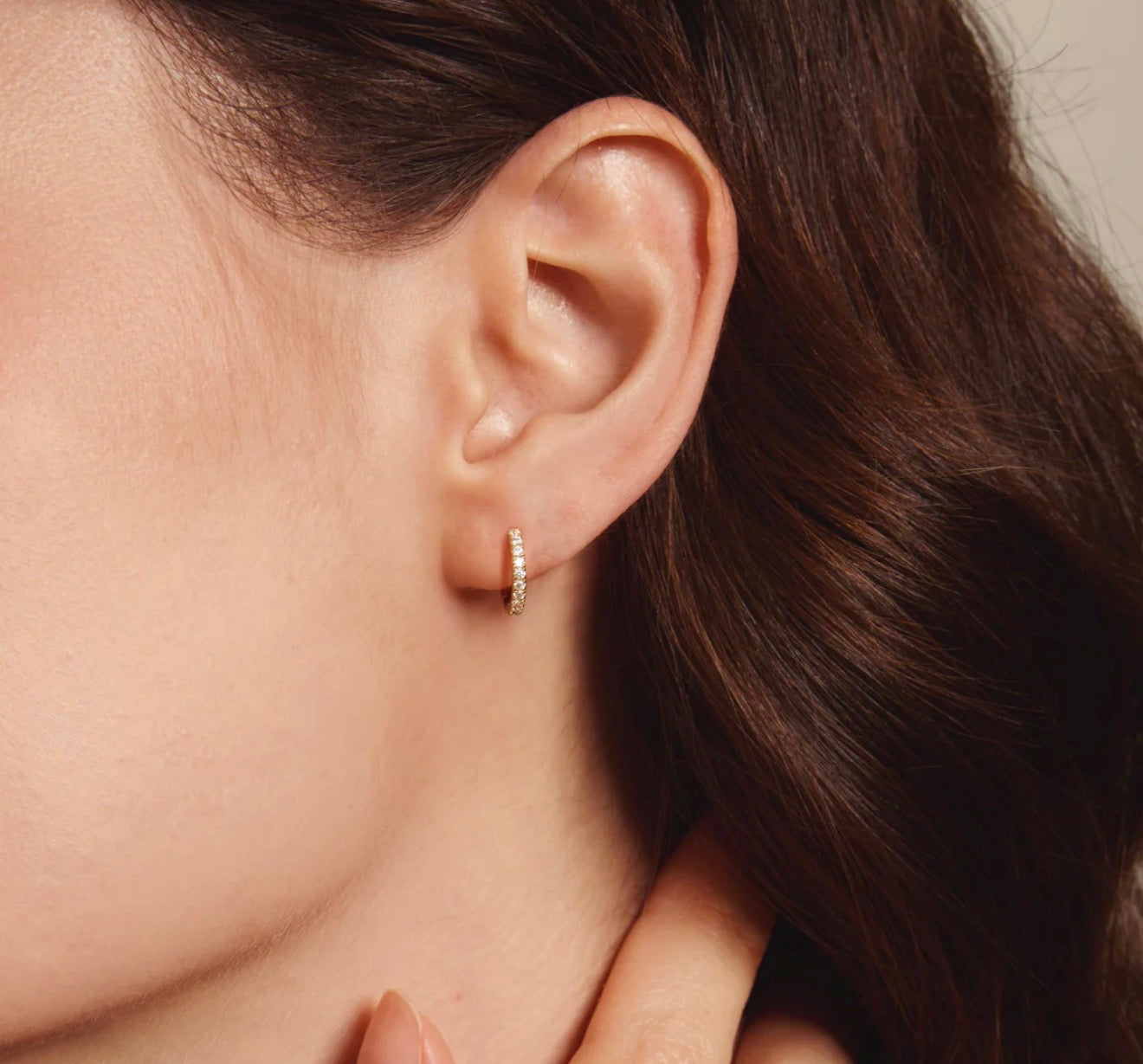 LeMel “Everyday CZ” Huggie Earrings-Gold