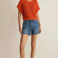 Z Supply Ballast Cropped Crochet Top-Tiger Lily