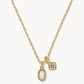 Kendra Scott Mini Elisa Dira Necklace-Gold/Bright White Opal