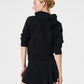 Spanx AirEssentials Full Zip Hoodie- Very Black