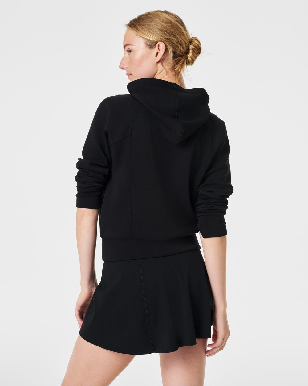 Spanx AirEssentials Full Zip Hoodie- Very Black