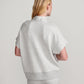 Varley “Ritchie” Short Sleeve Sweat - Light Grey Marl