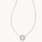 Kendra Scott Snowflake Pendant Necklace - Silver White Opal