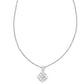 Kendra Scott Dira Crystal Pendant Necklace-Silver White Crystal