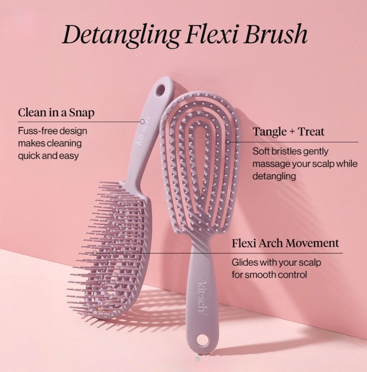 Kitsch Detangling Duo Set - Soft Violet