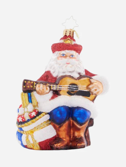 Christopher Radko Ornament - Lone Star Serenade Santa