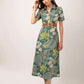 Spartina 449 “Kristen” Midi Dress - Heritage Landscape Evergreen
