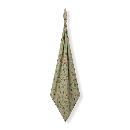 Milkbarn Kids “Apple Orchard” Organic Cotton Swaddle Blanket