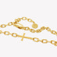 Rizen Mini Chain Breaker Cross Necklace-Gold