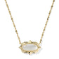 Kendra Scott Elisa Scallop Frame Short Pendant Necklace-Gold Natural MOP
