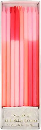 Meri Meri Pink Color Block Candles (Pack of 16)
