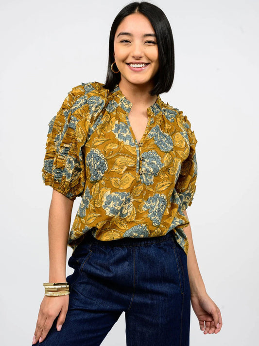Ivy Jane Hydrangea Ruffle Sleeve