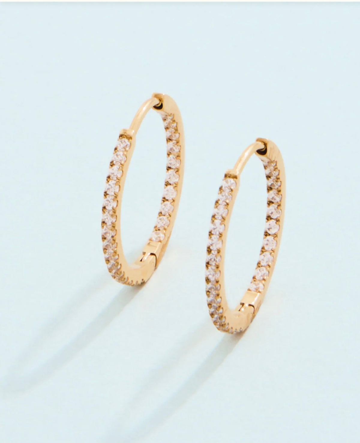 Spartina 449 SP Sunrise Hoop Earrings 20mm-Crystal
