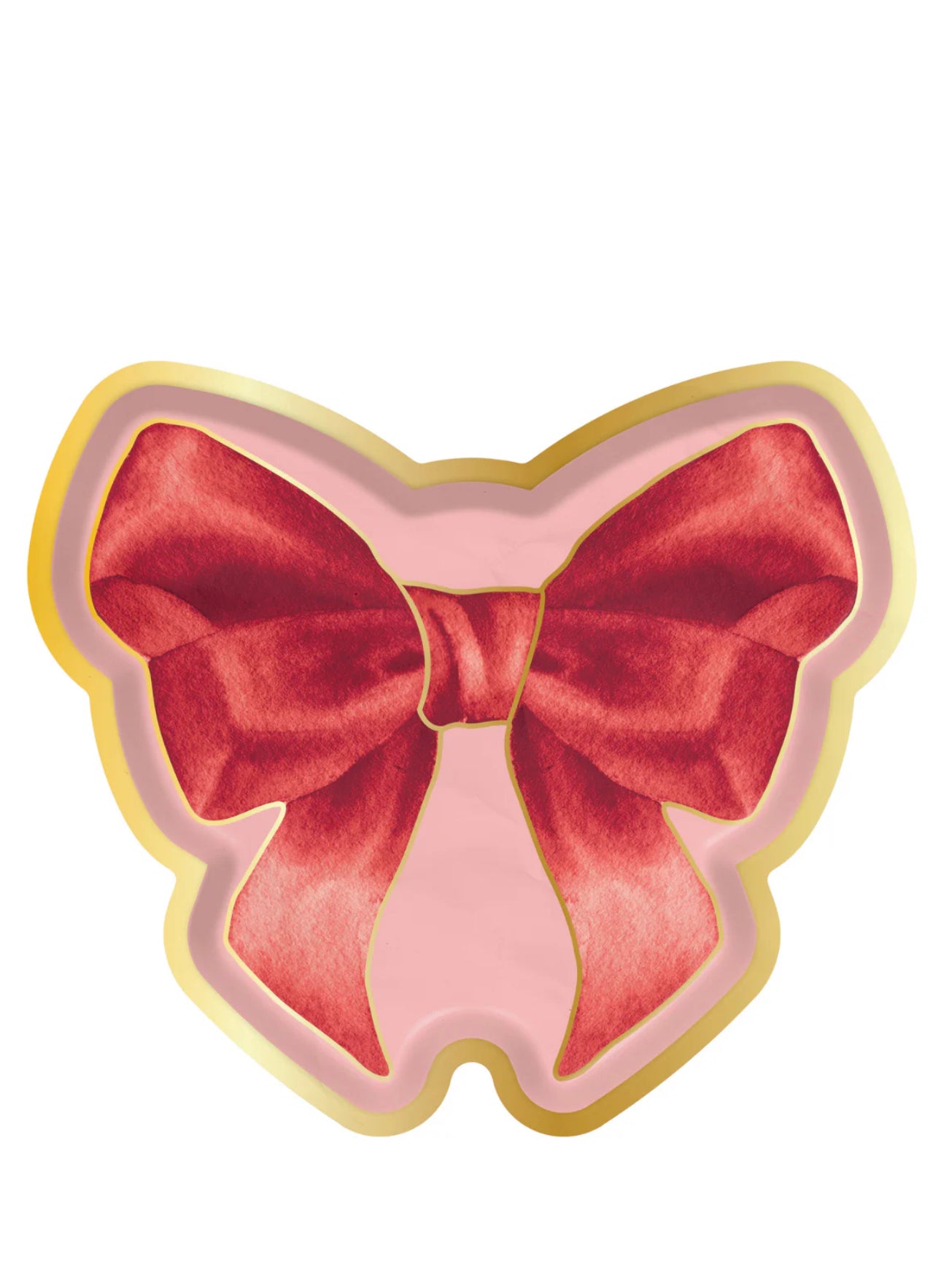 Sophistiplate Assorted Die Cut Salad Plate-Pink Bows