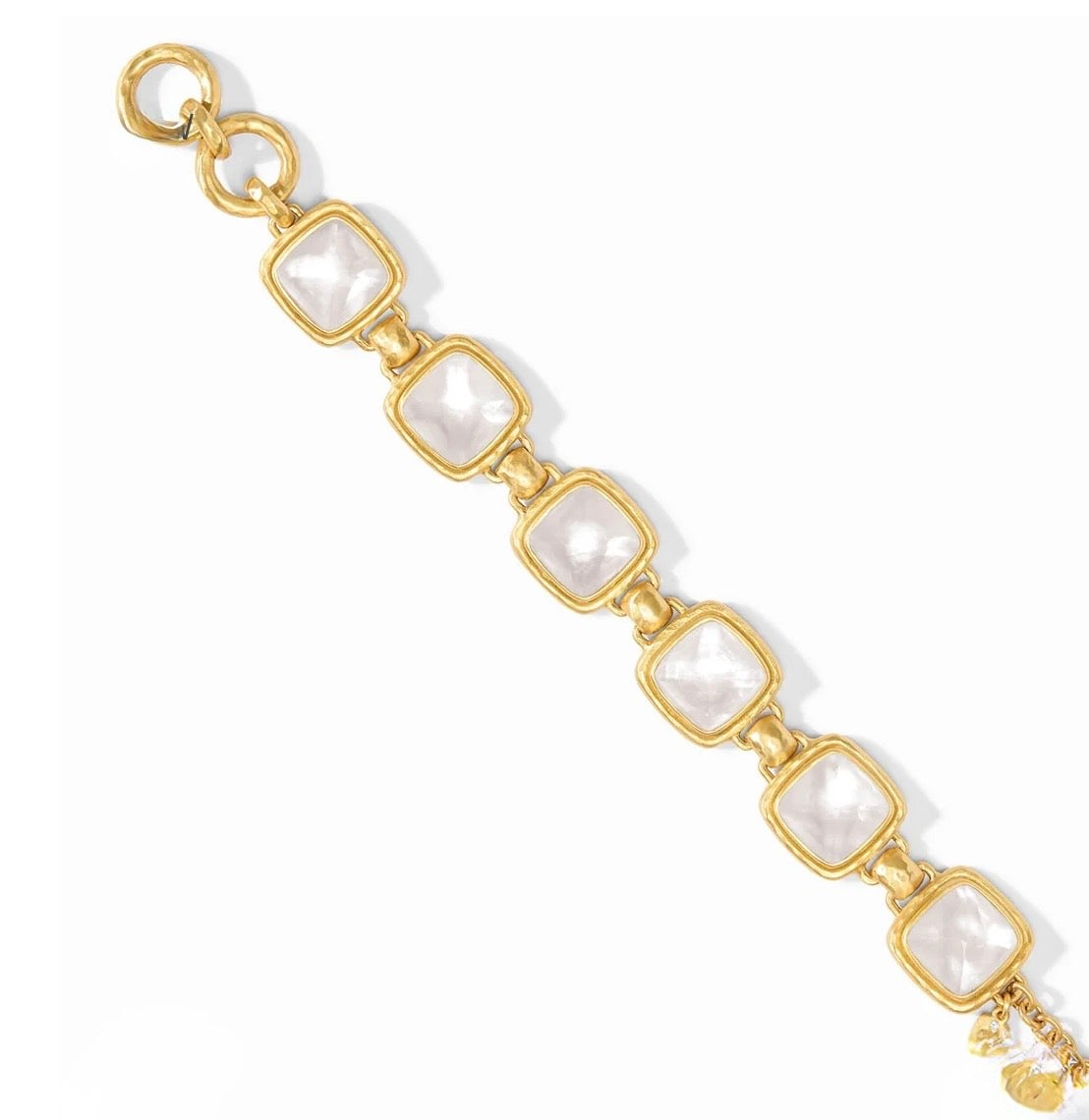 Julie Vos “Sahara” Stone Bracelet-Gold/Iridescent Clear Crystal