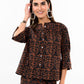 Uncle Frank Poet Shirt-Black/Brown
