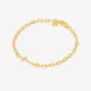 Rizen Mini Chain Breaker Cross Bracelet-Gold