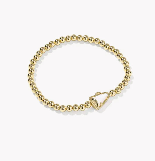 Kendra Scott Cheer Stretch Bracelet-Gold White MOP