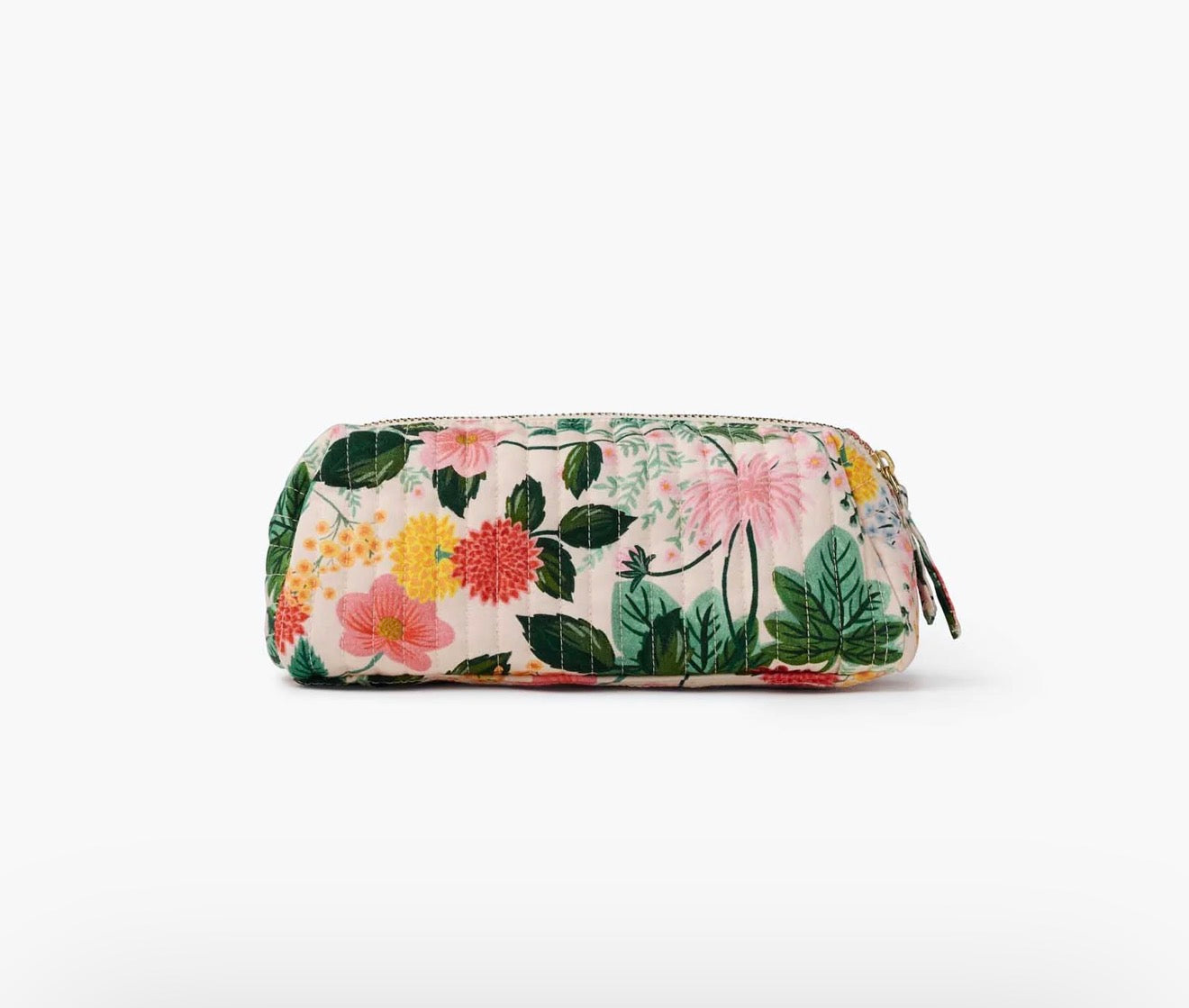 Rifle Paper Co. "Dahlia" Quilted Cosmetic Pouch-Small