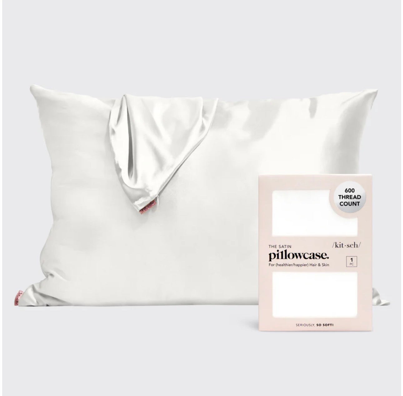 Kitsch Satin Pillowcase-Ivory