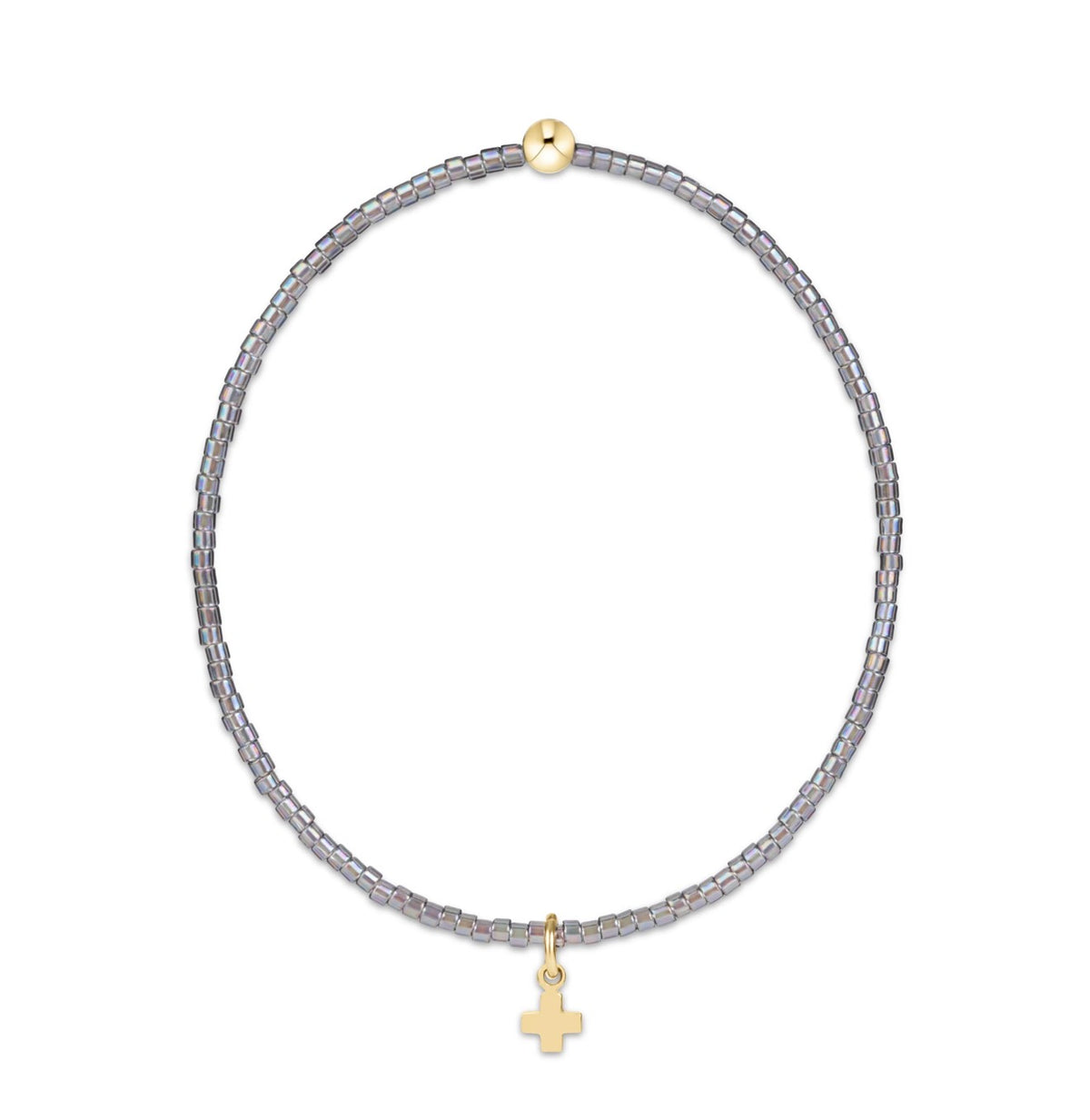 Enewton “Hope Classic” Signature Cross Small Gold Charm Bracelet - Morning Mist